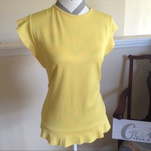 Chelsea & Theodore XL Yellow Dress Top Shirt